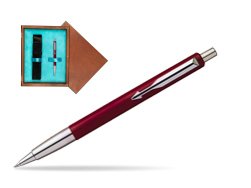 Parker Vector Red Ballpoint Pen  single wooden box  Mahogany Single Turquoise 