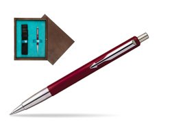 Parker Vector Red Ballpoint Pen  single wooden box  Wenge Single Turquoise 