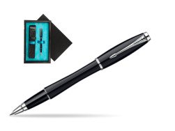 Parker Urban Fashion London Cab Black Lacquer CT Rollerball Pen  single wooden box  Black Single Turquoise