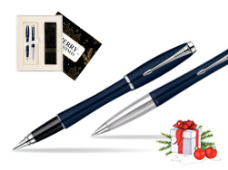 Parker Urban Classic Nightsky Blue Lacquer CT Fountain Pen + Parker Urban Classic Nightsky Blue Lacquer CT Ballpoint Pen in a Gift Box  Magic of Christmas