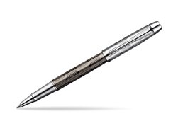 Parker IM Premium Twin Metal Chiselled CT Rollerball Pen
