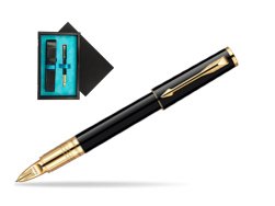 Parker Ingenuity Black Lacquer GT Parker 5TH Technology (slim model)  single wooden box  Black Single Turquoise