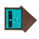 Single Wooden Box Wenge Turquoise Single Wooden Box Wenge Turquoise